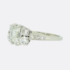 Art Deco 2.14 Carat Carre Cut Diamond Ring