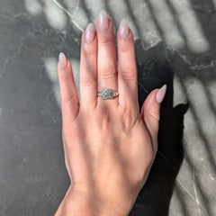 Art Deco 2.15 CTW European Diamond Platinum Vintage Ornate Wheat Engagement Ring