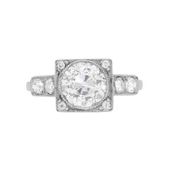 Art Deco 2.19 Carat Diamond Solitaire Ring, circa 1930s