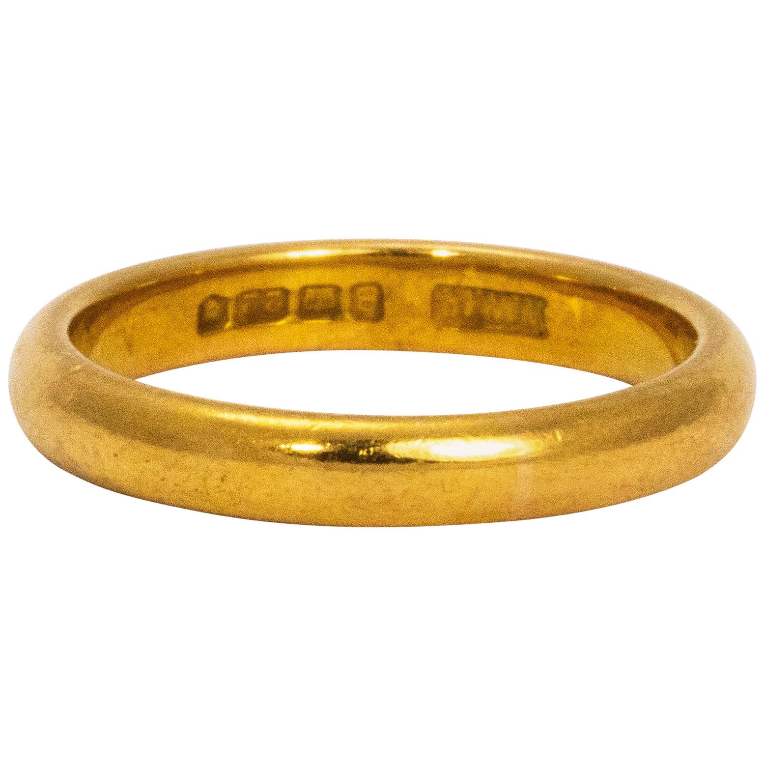 Art Deco 22 Carat Gold Band