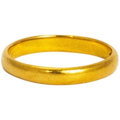 Art Deco 22 Carat Gold Band