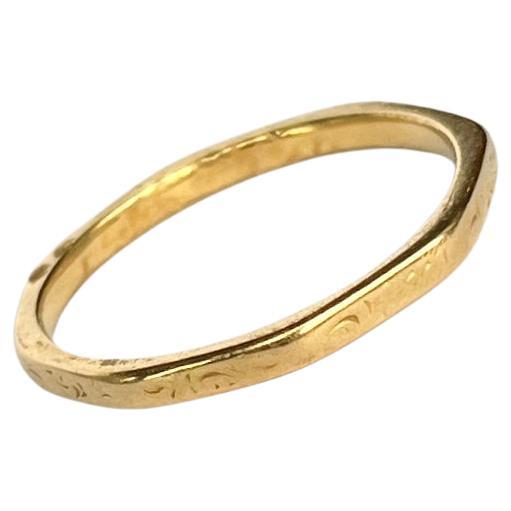 Art Deco 22 Carat Gold Band For Sale