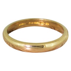 Art Deco 22 Karat Yellow Gold Wedding Band