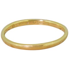 Vintage Art Deco 22 Karat Yellow Gold Wedding Band