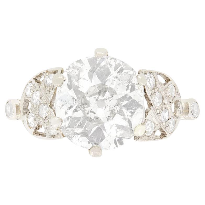 Art Deco 2.20ct Diamond Solitaire Ring, c.1920s