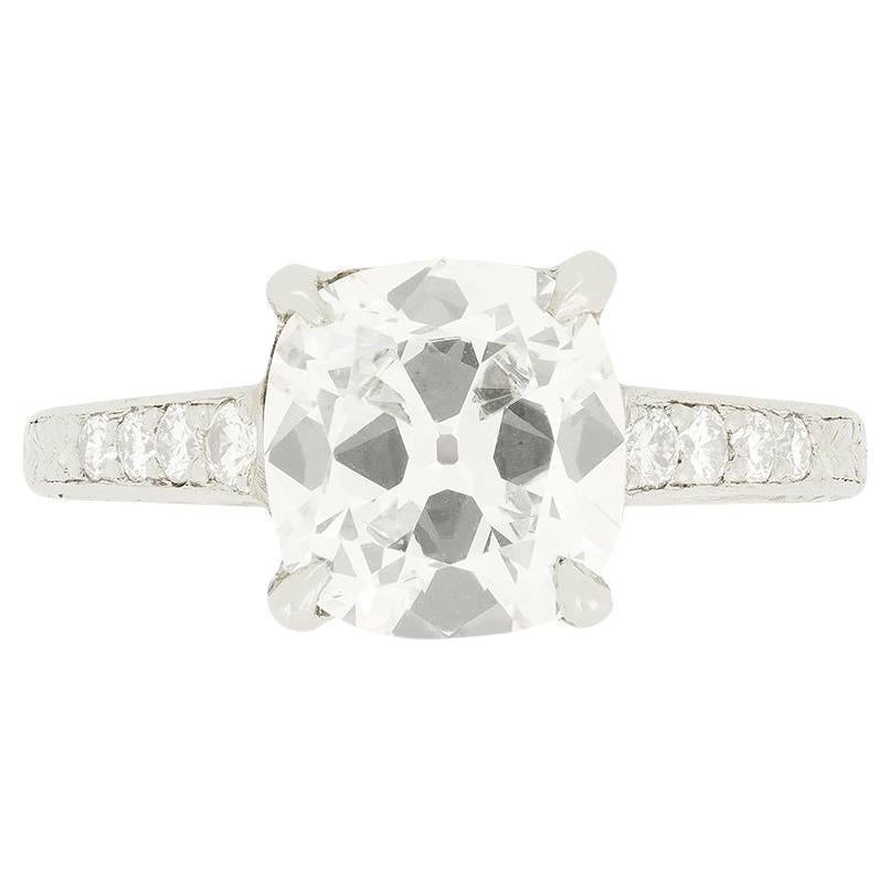 Art Deco 2.20ct Diamond Solitaire Ring, c.1930s