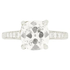 Art Deco 2.20ct Diamond Solitaire Ring, c.1930s