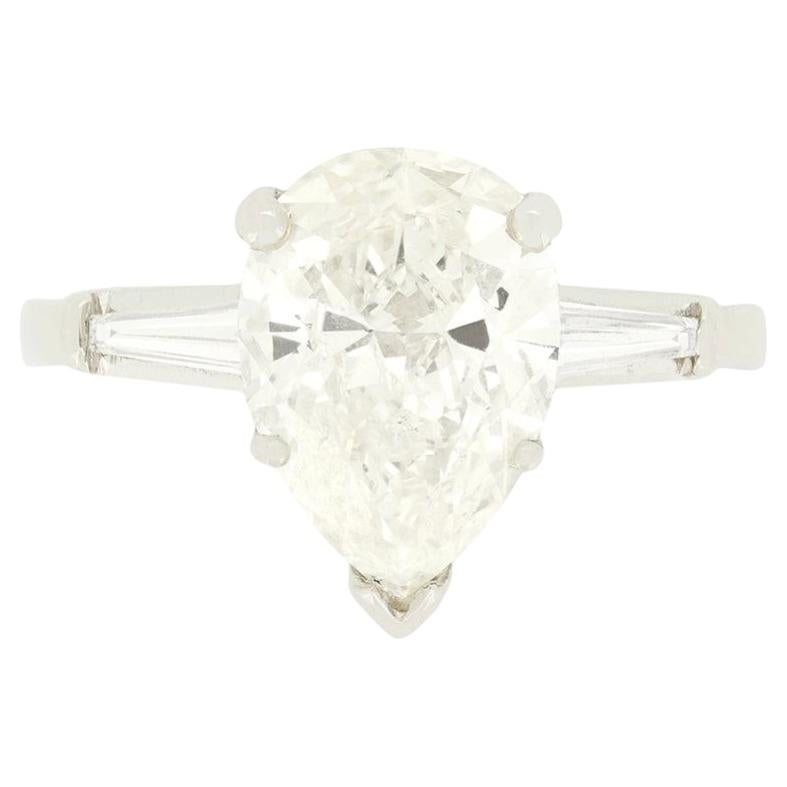 Art Deco 2.22ct Diamond Solitaire Ring, c.1920s For Sale