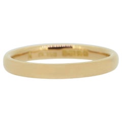 Vintage Art Deco 22ct Rose Gold Wedding Band Ring 2mm Size M
