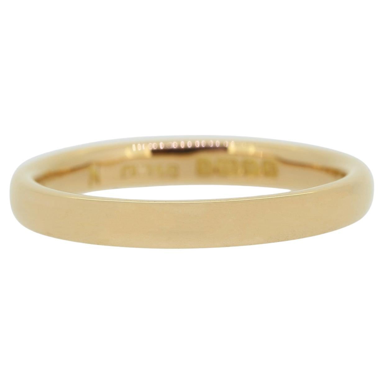 Anello Art Deco in oro rosa 22ct 2mm Misura M