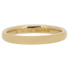Art Deco 22ct Rose Gold Wedding Band Ring 2mm Size M