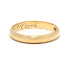 Art Deco 22KT Yellow Gold Wedding Band