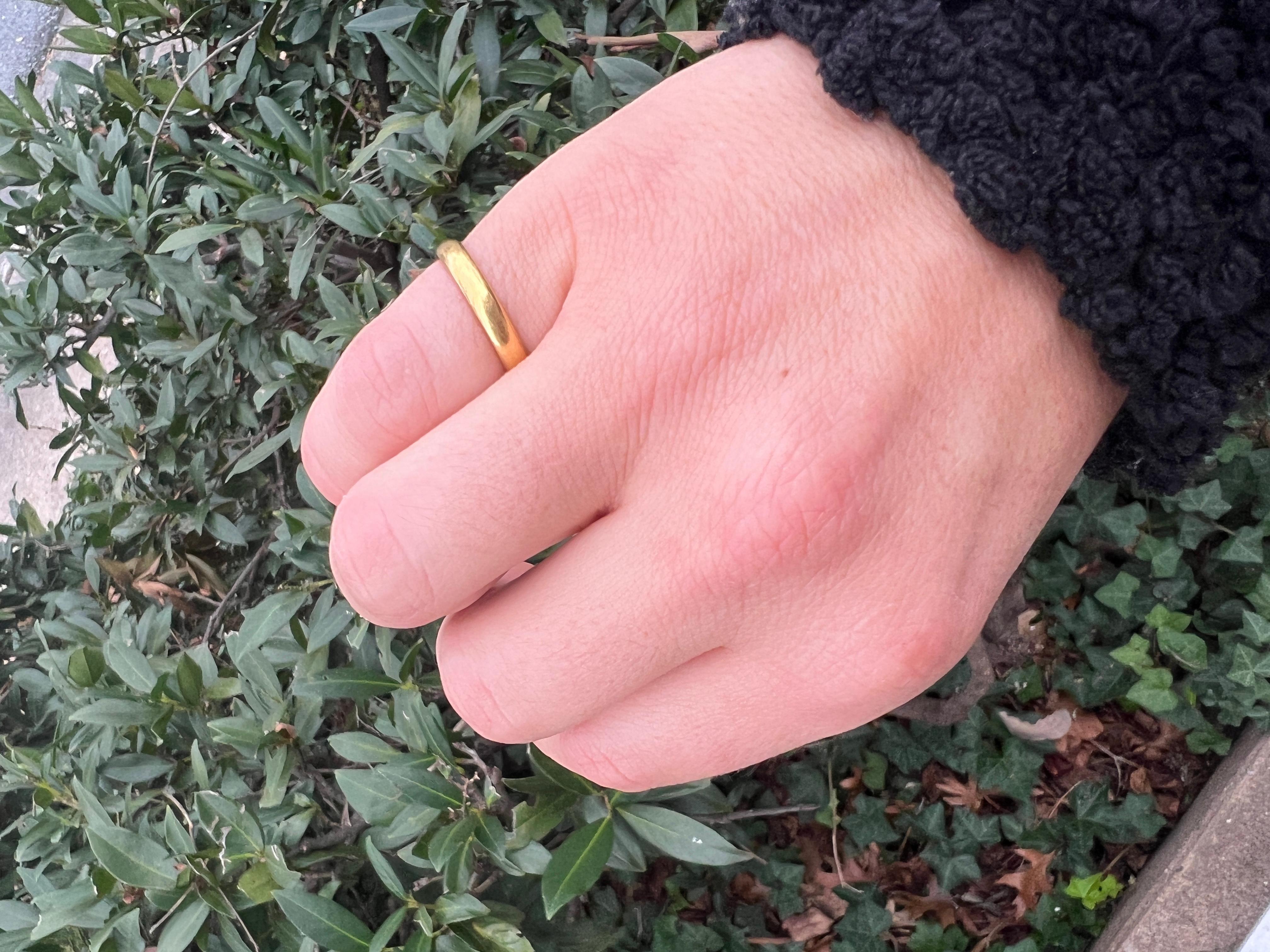 Art Deco 22KT Gelbgold Ehering 2