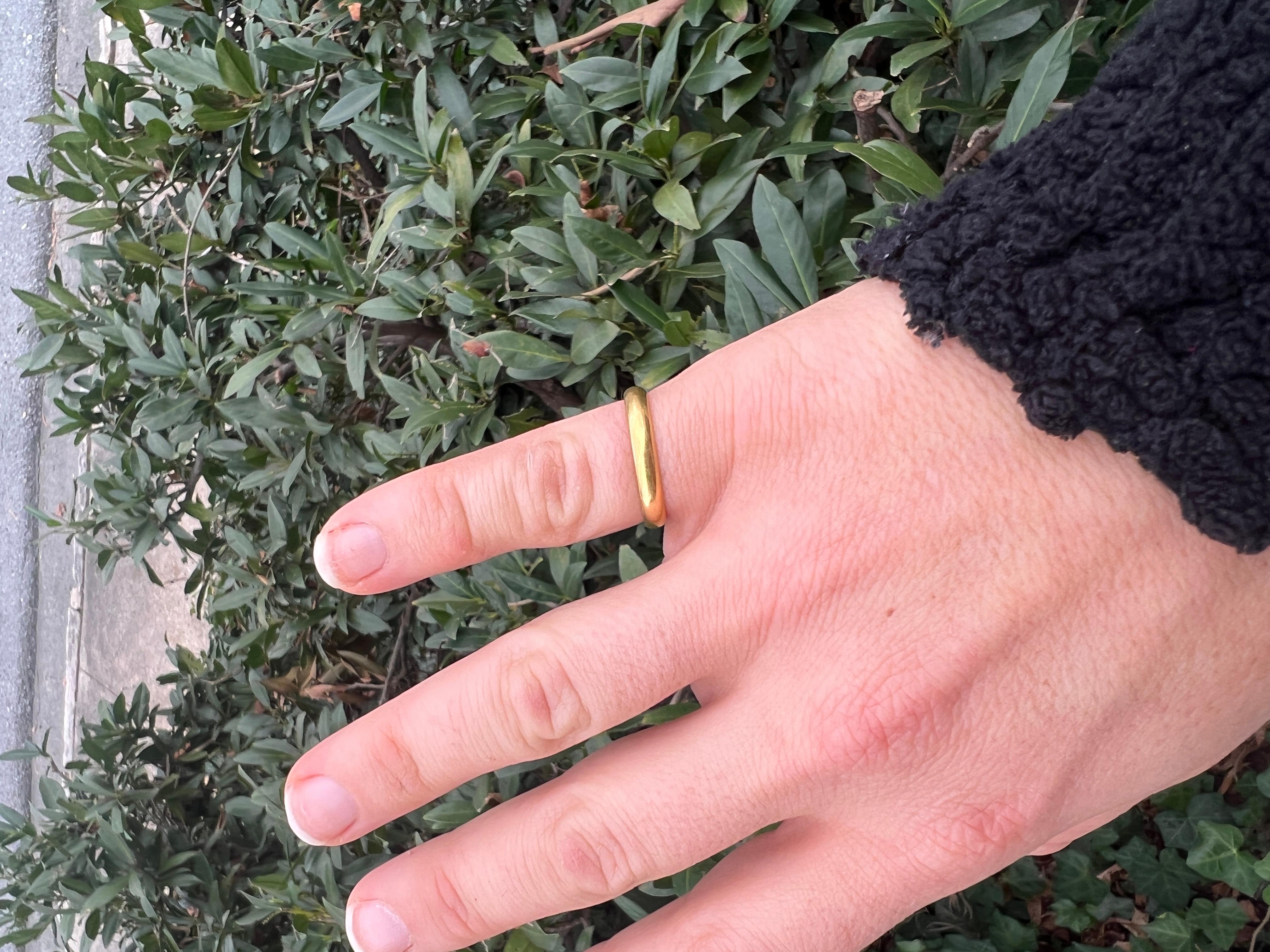 Art Deco 22KT Gelbgold Ehering 3