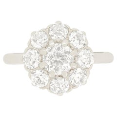 Art Deco 2.30ct Diamond Cluster Ring, c.1920s