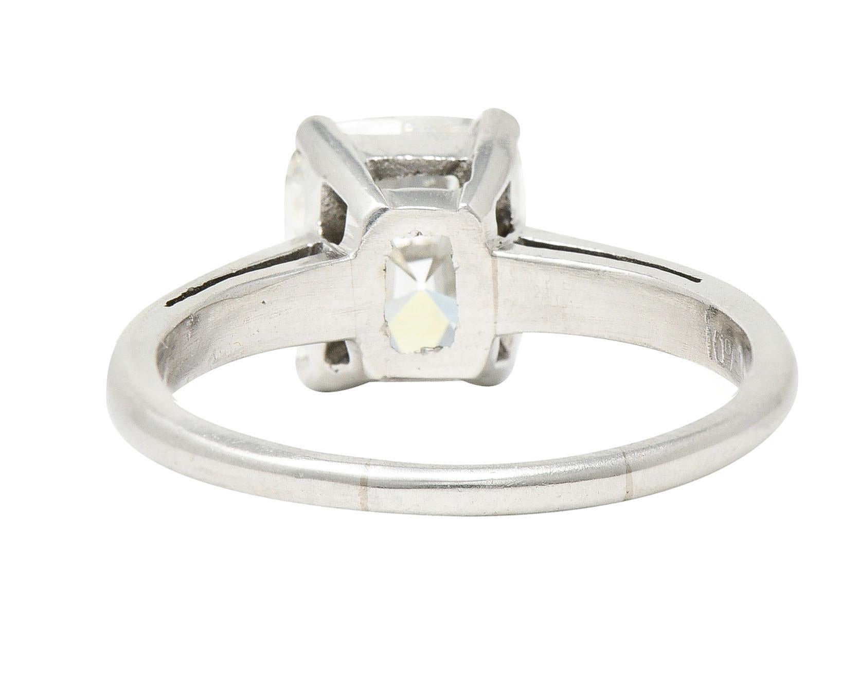 Art Deco 2,33 Karat Diamant im alten Minenschliff Platin Solitär Verlobungsring GIA (Alteuropäischer Brillantschliff) im Angebot