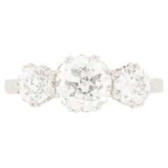 Art Deco 2.35ct Diamond Trilogy Ring, c.1920s