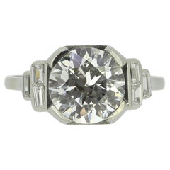 Art Deco 2.37 Carat Diamond Engagement Ring