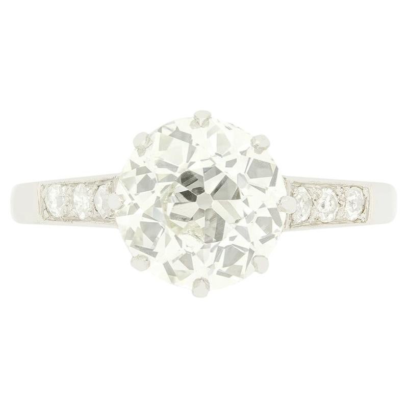 Art Deco 2.40ct Diamond Solitaire Ring, c.1920s
