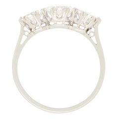 Art Deco 2.40ct Diamond Three Stone Ring, c.1920s