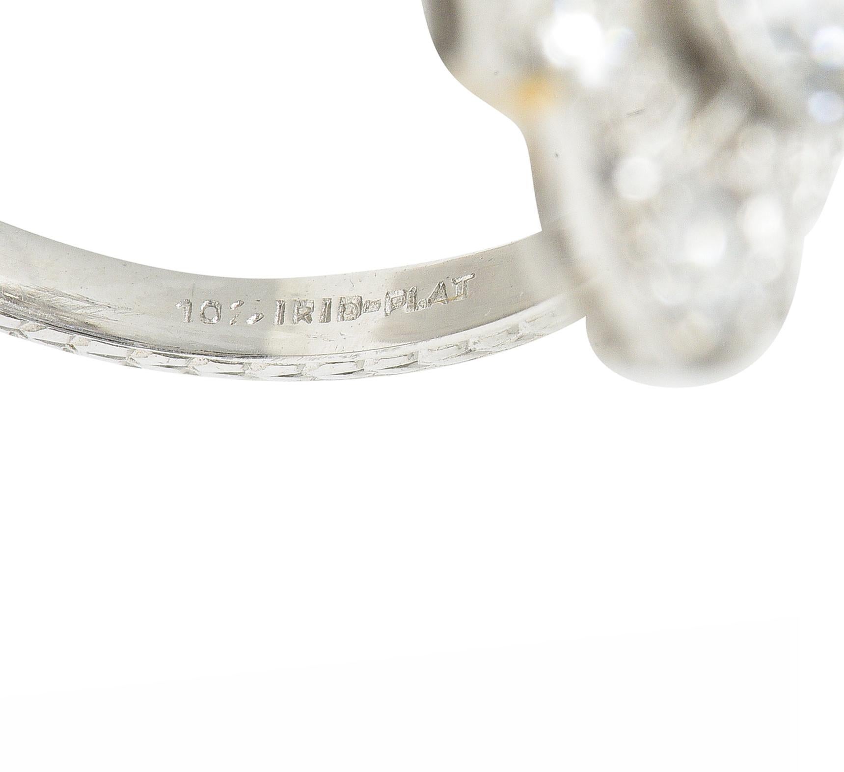 Art Deco 2.45 Carat Old European Cut Diamond French Cut Sapphire Platinum Ring 3