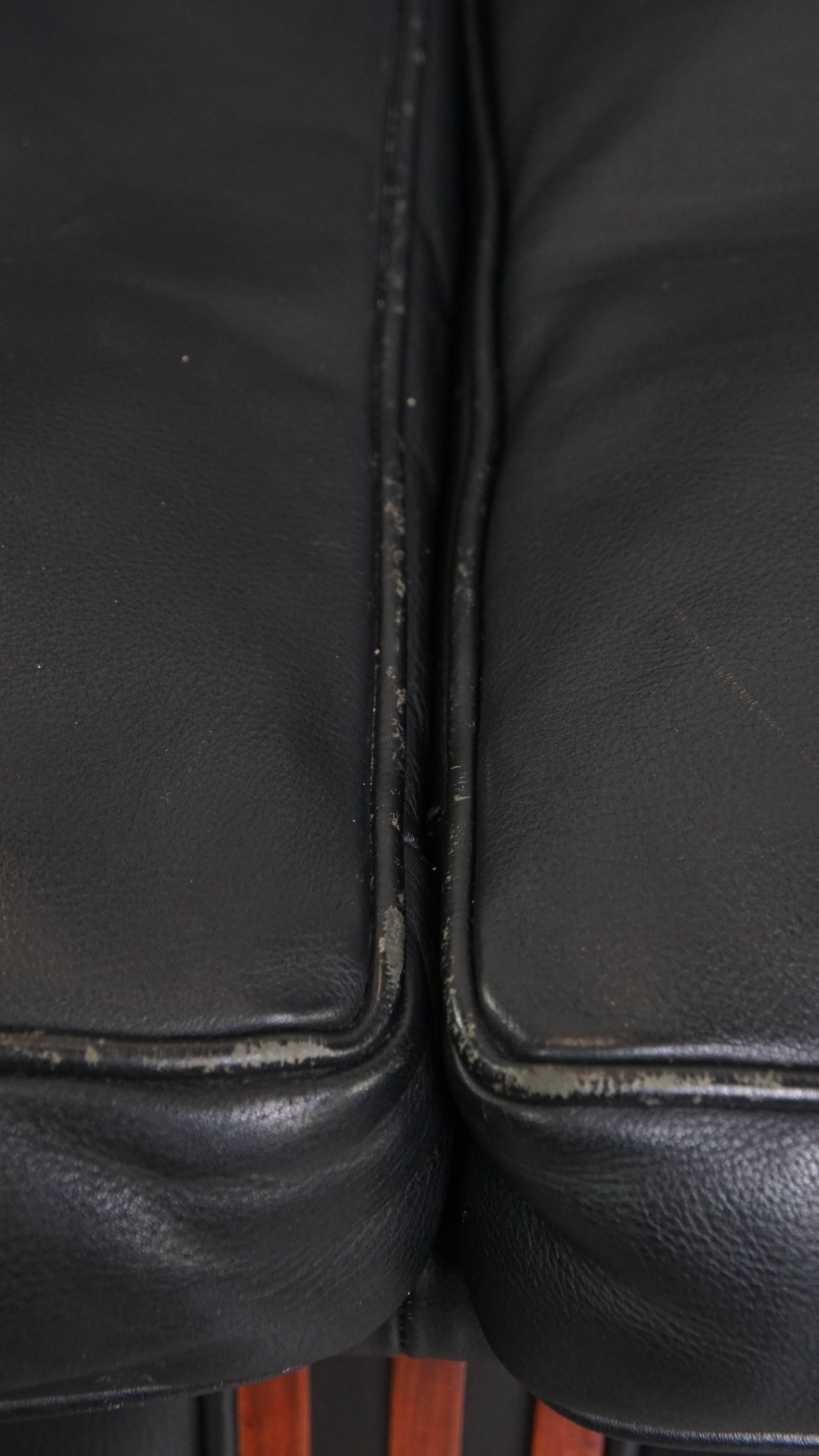 Canapé en cuir 2,5 places Art Deco en vente 6