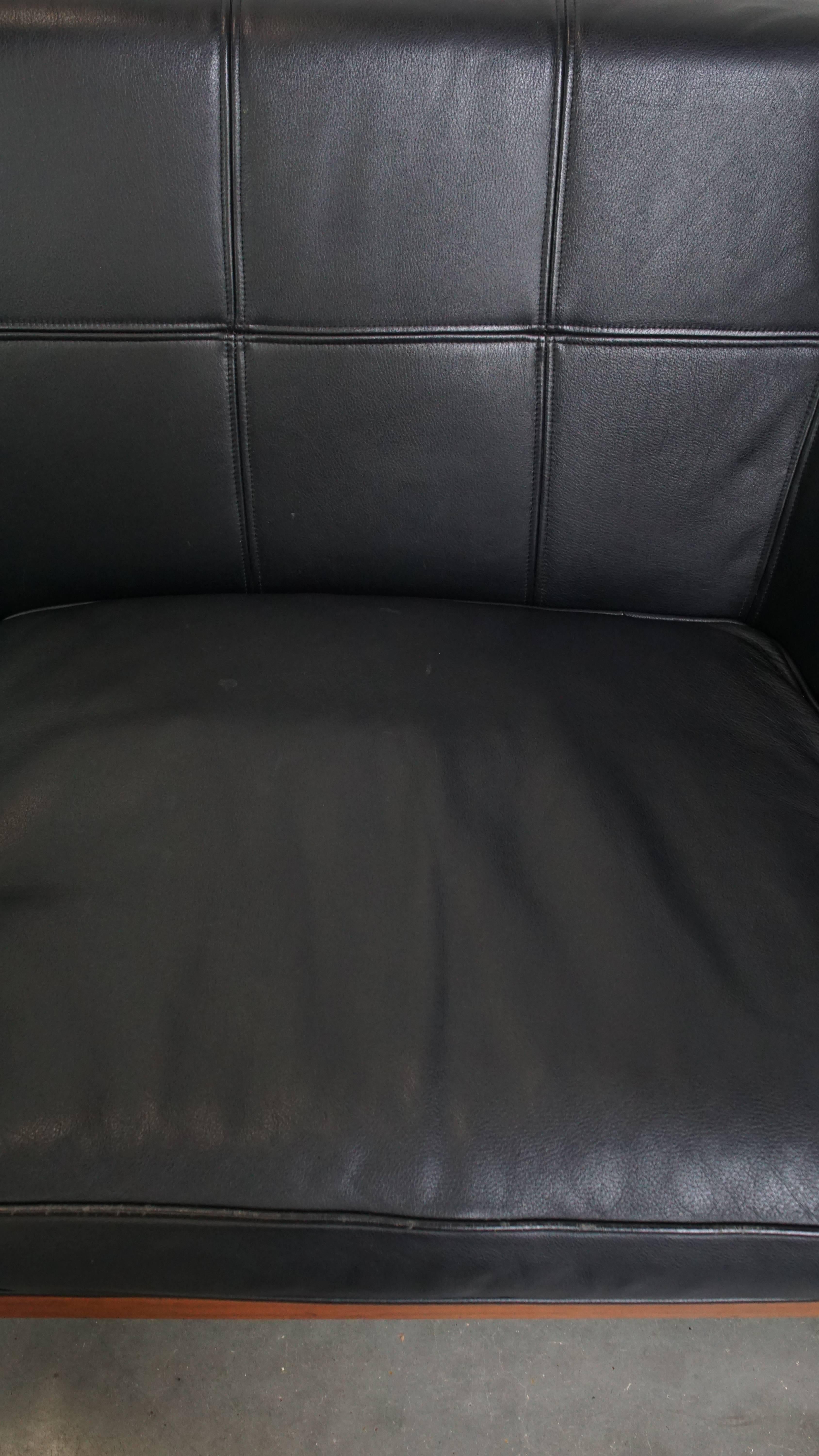 XXIe siècle et contemporain Canapé en cuir 2,5 places Art Deco en vente