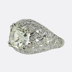 Art Deco 2.50 Carat Diamond Bombe Ring