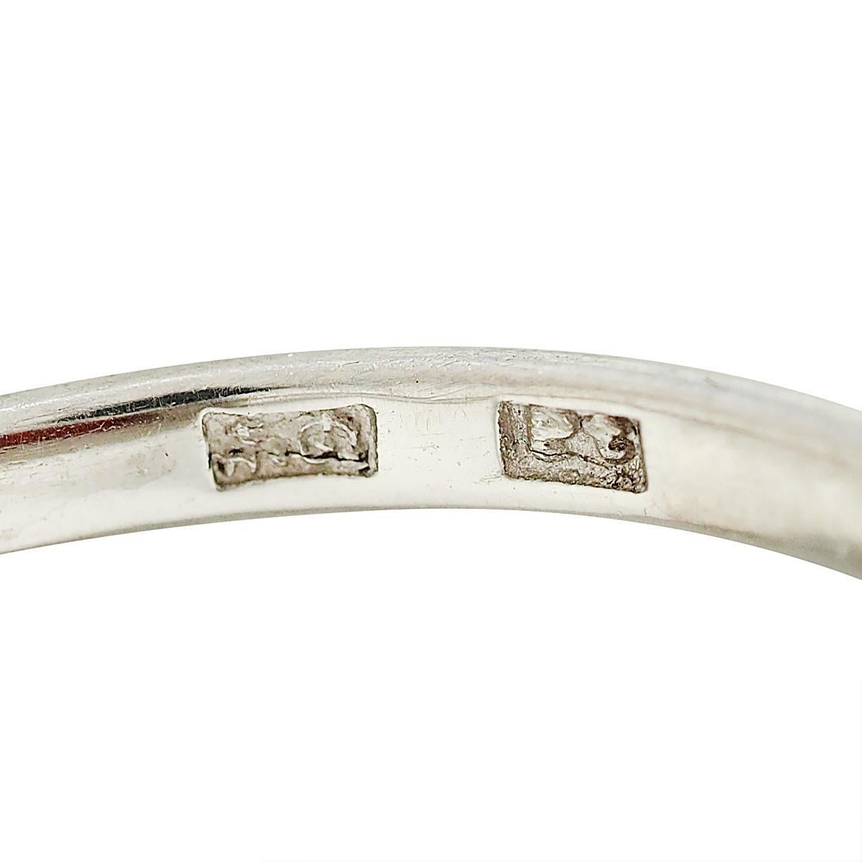 Art Deco 2.50 CTW Garnet Diamond Platinum Vintage Double Halo Ring For Sale 5