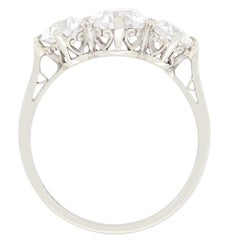 Art Deco 2.50ct Diamond Trilogy Ring, c.1920s