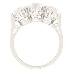Art Deco 2.50ct Diamond Trilogy Ring, c.1920s