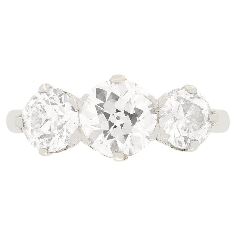 Art Deco Trilogy-Ring mit 2,50 Karat Diamanten, ca. 1920er Jahre im Angebot