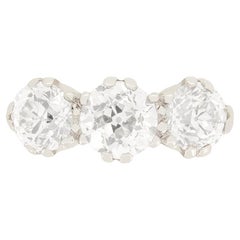 Bague trilogie de diamants de 2,50 carats Art déco, c. 1920
