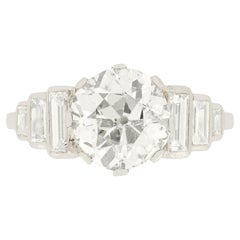 Art Deco 2.52ct Diamond Solitaire Ring, c.1920s