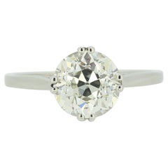 Art Deco 2.57 Carat Diamond Solitaire Ring