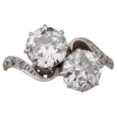 Art Deco 2.60 Ct Diamond Twist Platinum Ring