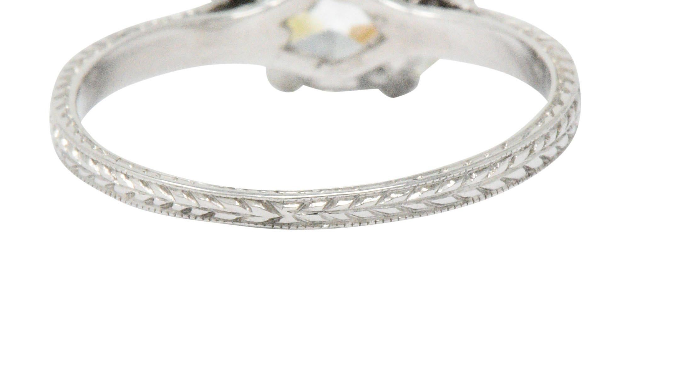 Art Deco 2.65 Carat Diamond Platinum Solitaire Engagement Ring GIA In Excellent Condition In Philadelphia, PA
