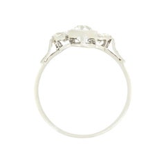 Art Deco 2.75ct Diamond Vertical Three Stone Ring, c1920s