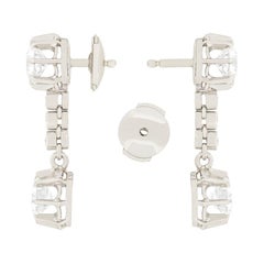 Art Deco 2.80 Carat Diamond Drop Earrings, circa 1920s