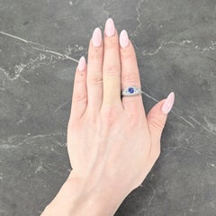 Art Deco 2.85 CTW No Heat Ceylon Sapphire Diamond Platinum Vintage Bombé Ring