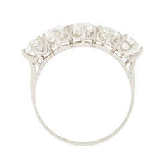 Art Deco 2.85 Carat Diamond Five-Stone Engagement Ring, circa 1920s