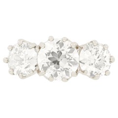 Art Deco 2.85ct Diamond Trilogy Ring, c.1920s