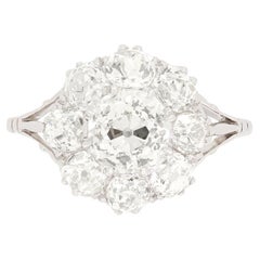 Antique Art Deco 2.90ct Diamond Cluster Ring, c.1920s