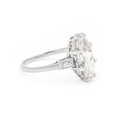 Art Deco 2.95 Carat GIA Vintage Marquise Cut Diamond Engagement Ring
