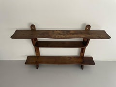 Art Deco 3-Schicht Holz Wandregal, 1940er Jahre, Italien