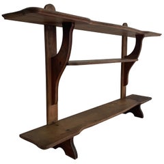 Art Deco 3-Schicht Holz Wandregal, 1940er Jahre, Italien