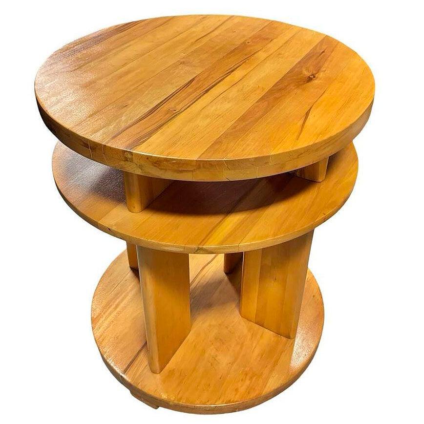 Américain Table d'appoint Art Déco à 3 niveaux en noyer Par Gilbert Rohde pour Brown Saltman en vente