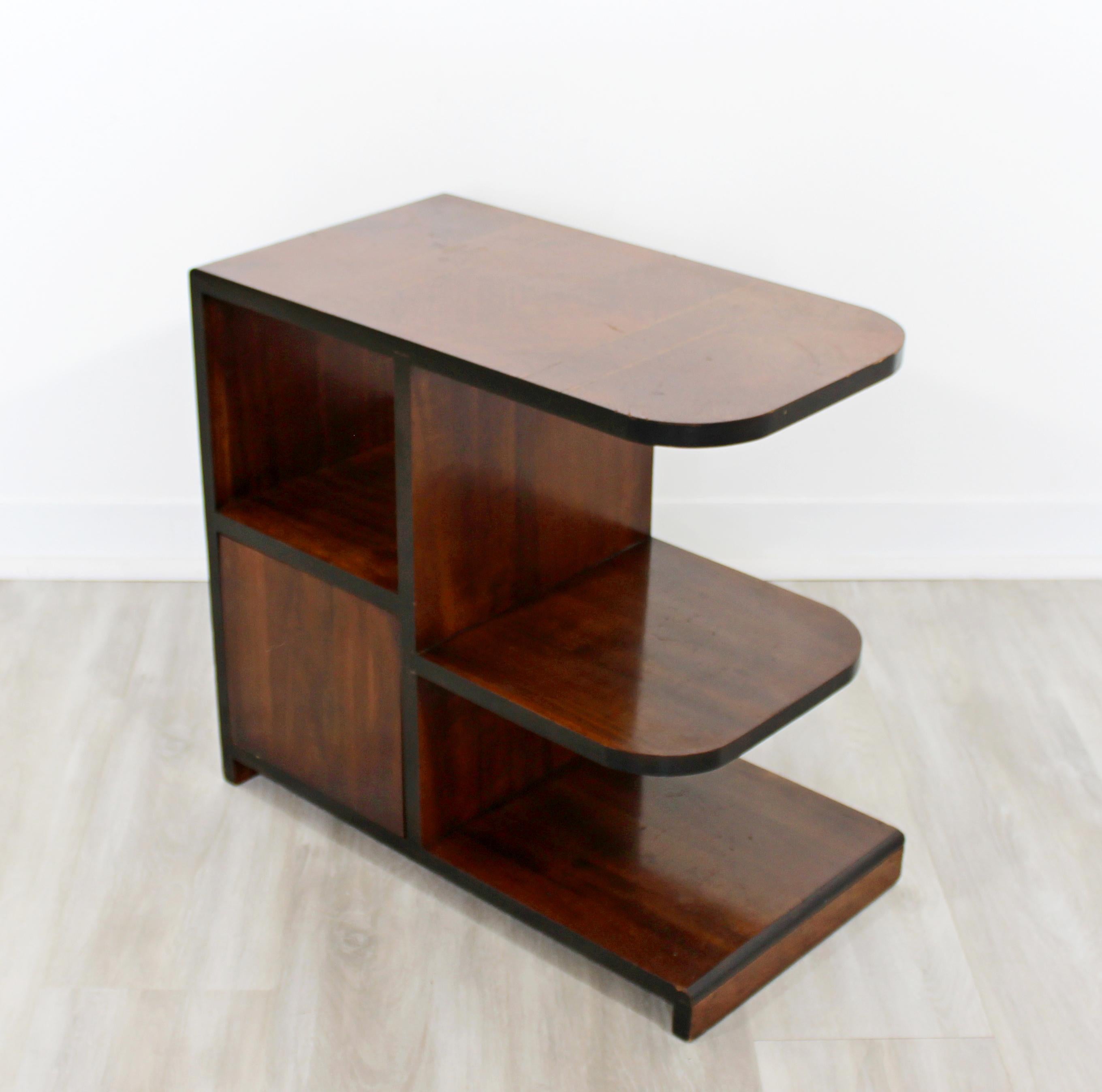 Art Deco 3 Tiered Side End Table Nightstand Shelves Desky Rohde Frankl Era 3