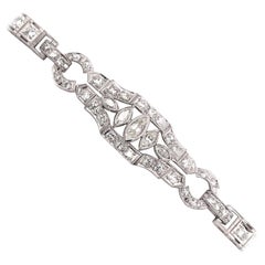Art Deco 3.0 Carat Platinum Diamond Bracelet