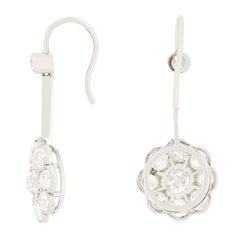 Art Deco 3.00ct Diamond Drop Earrings, c.1920s